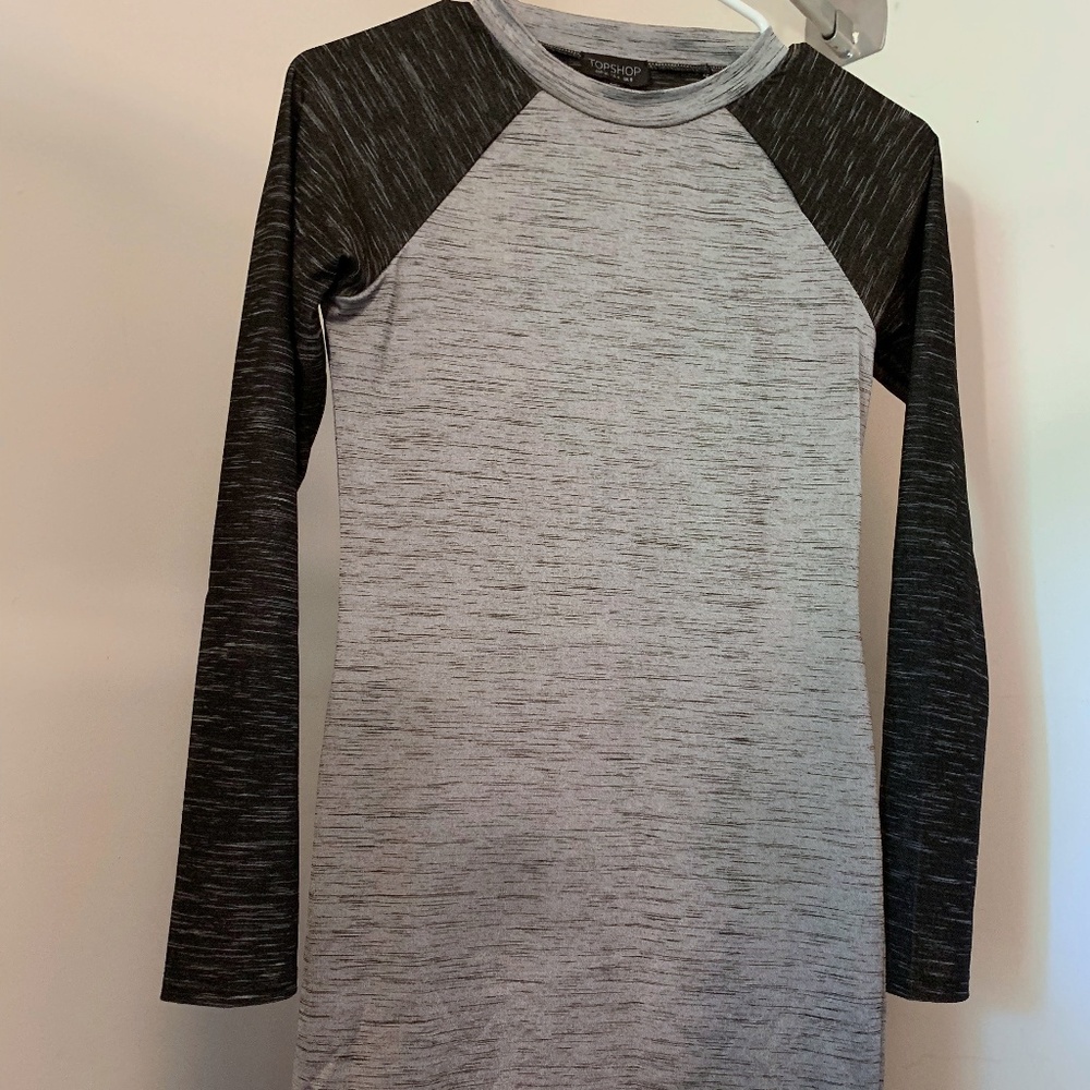 Black and Gray Topshop Dress